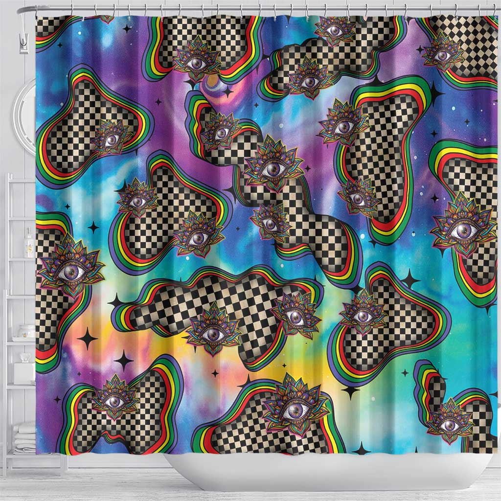 Hippie Shower Curtain Psychedelic Third Eye Art - Wonder Print Shop