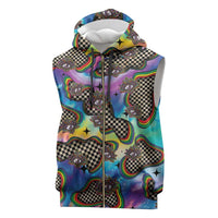 Hippie Sleeveless Zip Hoodie Psychedelic Third Eye Art - Wonder Print Shop
