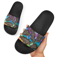 Hippie Slide Sandals Psychedelic Third Eye Art - Wonder Print Shop