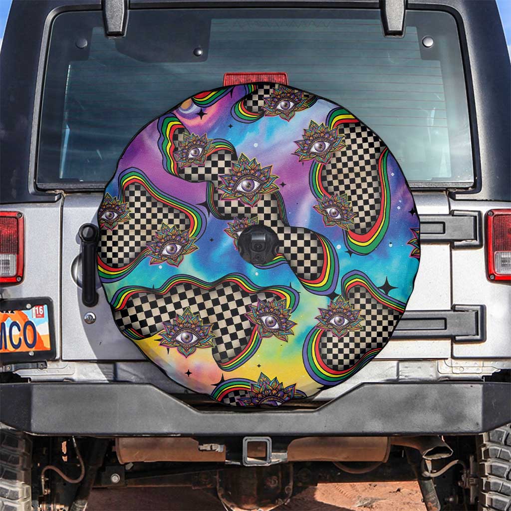 Hippie Spare Tire Cover Psychedelic Third Eye Art - Wonder Print Shop