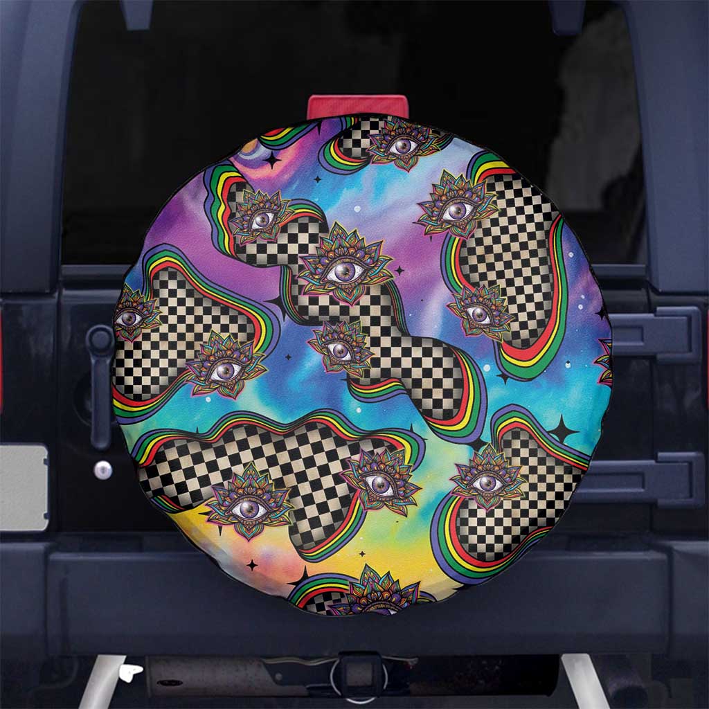 Hippie Spare Tire Cover Psychedelic Third Eye Art - Wonder Print Shop