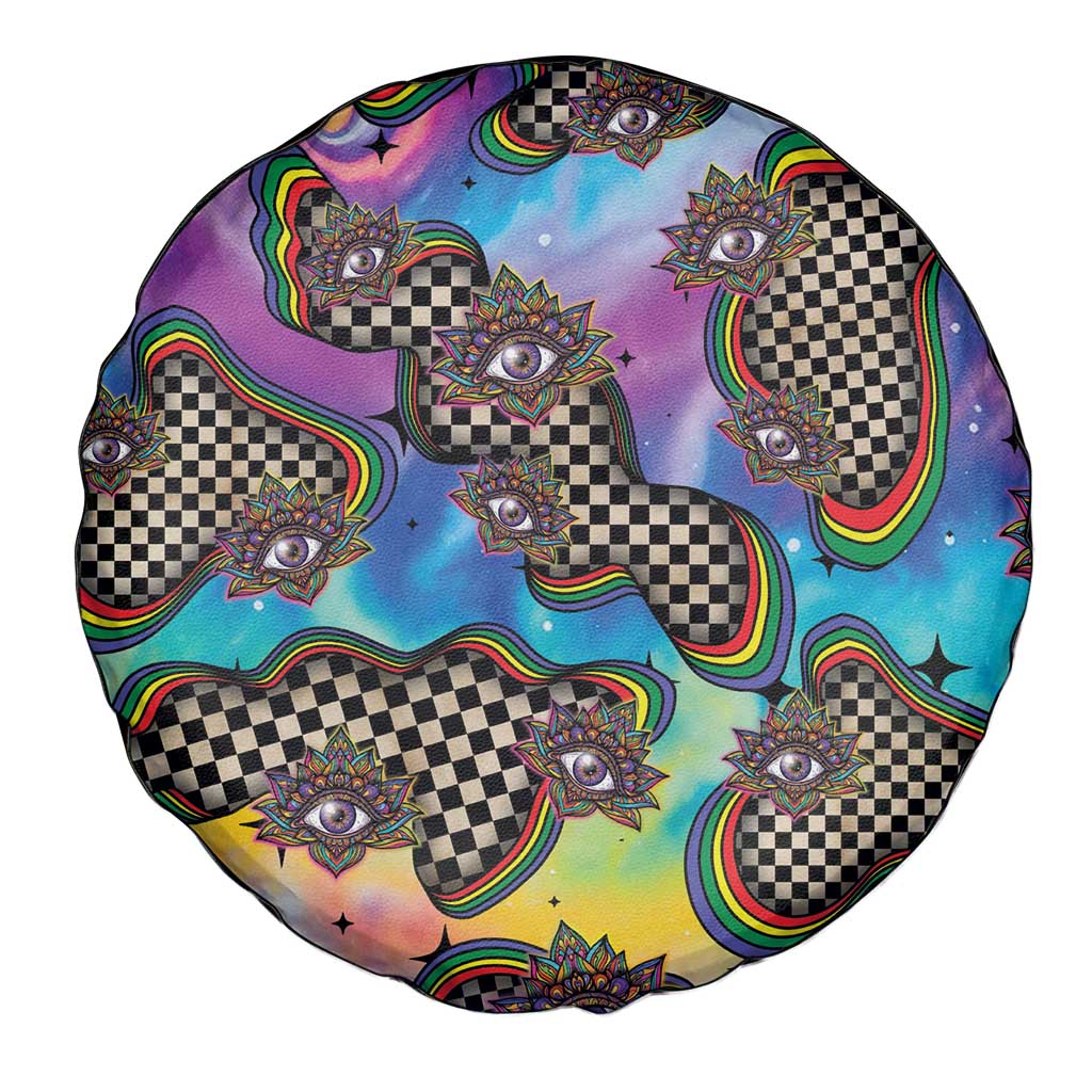 Hippie Spare Tire Cover Psychedelic Third Eye Art - Wonder Print Shop