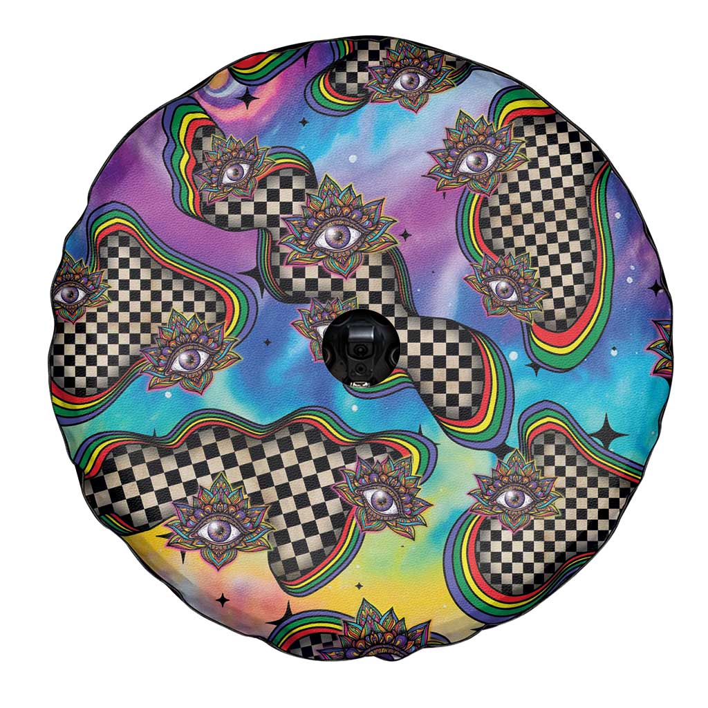 Hippie Spare Tire Cover Psychedelic Third Eye Art - Wonder Print Shop