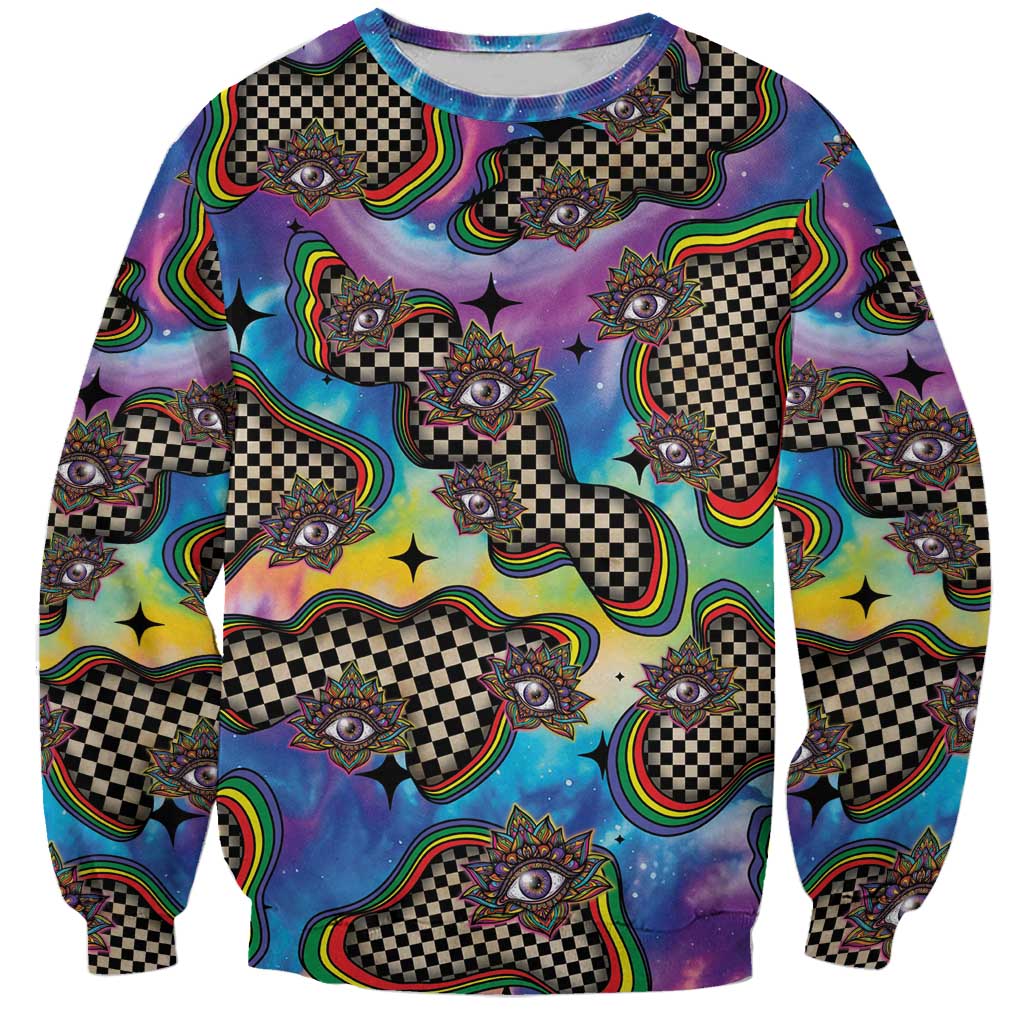 Hippie Sweatshirt Psychedelic Third Eye Art - Wonder Print Shop
