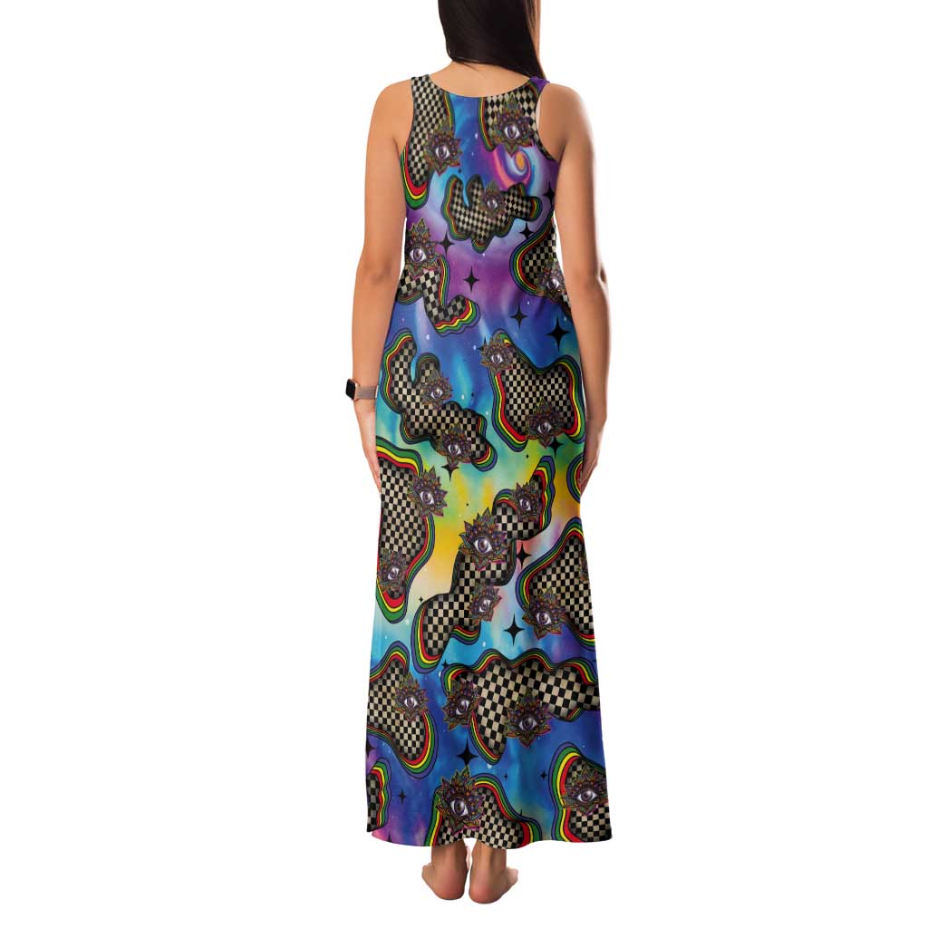 Hippie Tank Maxi Dress Psychedelic Third Eye Art - Wonder Print Shop