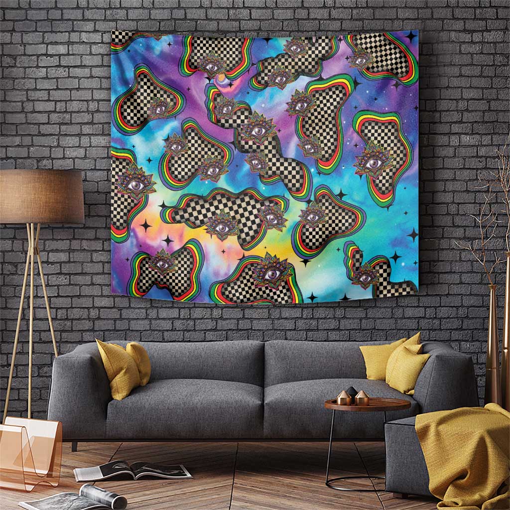 Hippie Tapestry Psychedelic Third Eye Art - Wonder Print Shop