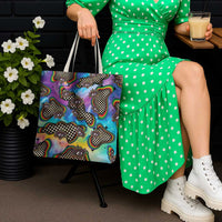 Hippie Tote Bag Psychedelic Third Eye Art - Wonder Print Shop