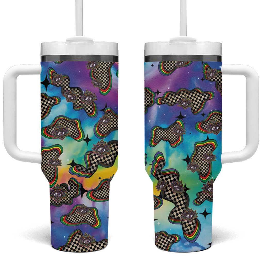 Hippie Tumbler With Handle Psychedelic Third Eye Art - Wonder Print Shop
