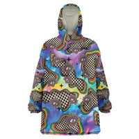 Hippie Wearable Blanket Hoodie Psychedelic Third Eye Art - Wonder Print Shop