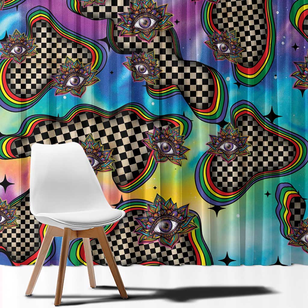 Hippie Window Curtain Psychedelic Third Eye Art - Wonder Print Shop