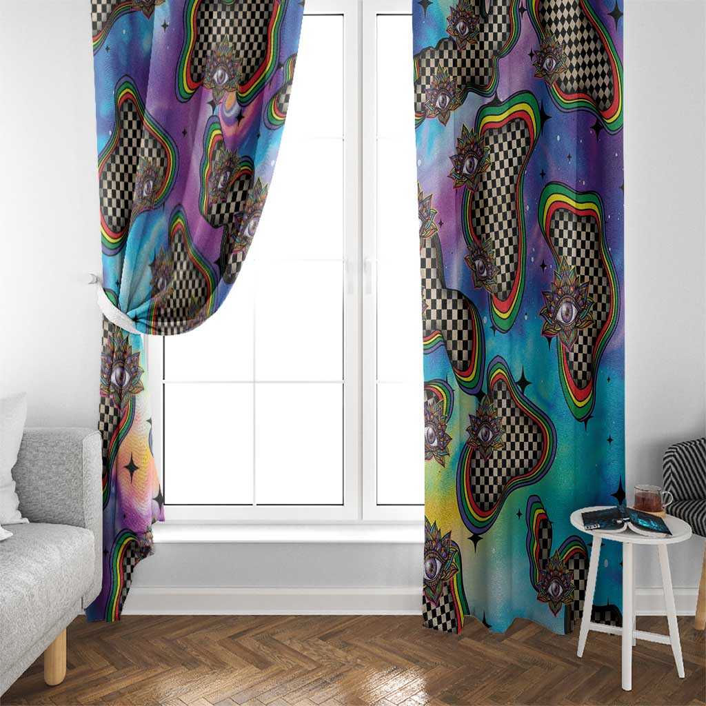 Hippie Window Curtain Psychedelic Third Eye Art - Wonder Print Shop