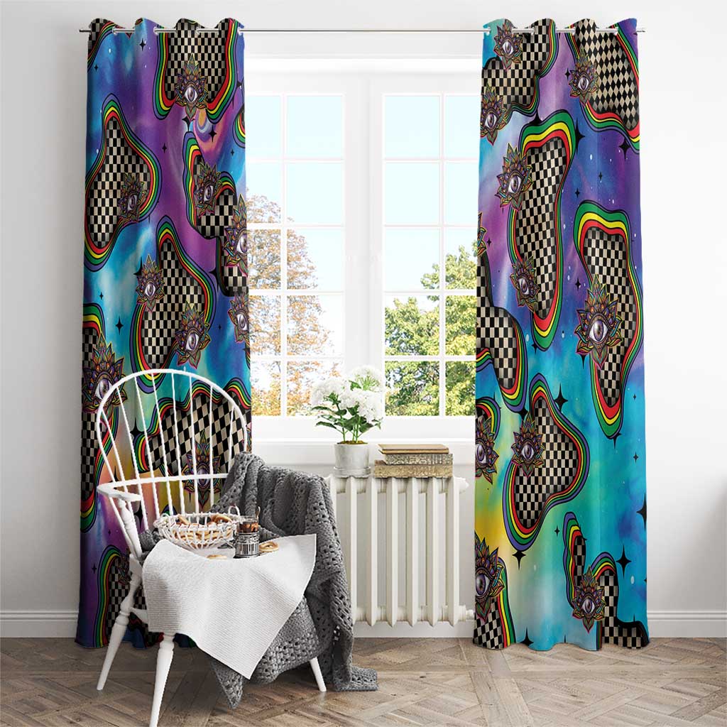 Hippie Window Curtain Psychedelic Third Eye Art - Wonder Print Shop