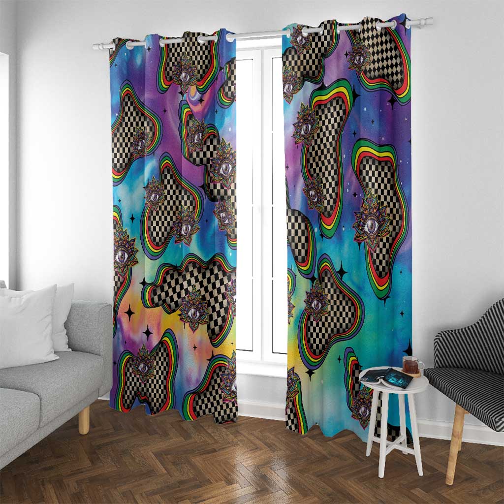 Hippie Window Curtain Psychedelic Third Eye Art - Wonder Print Shop