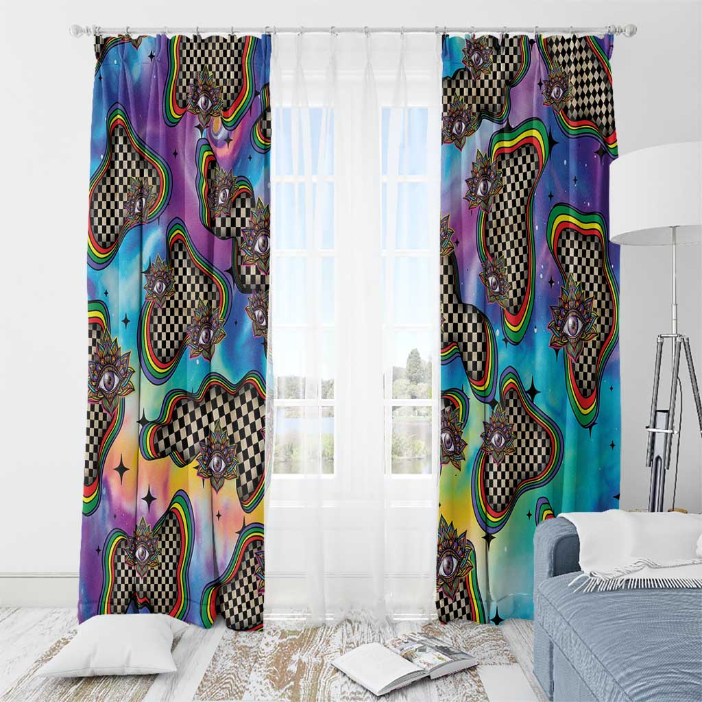 Hippie Window Curtain Psychedelic Third Eye Art - Wonder Print Shop