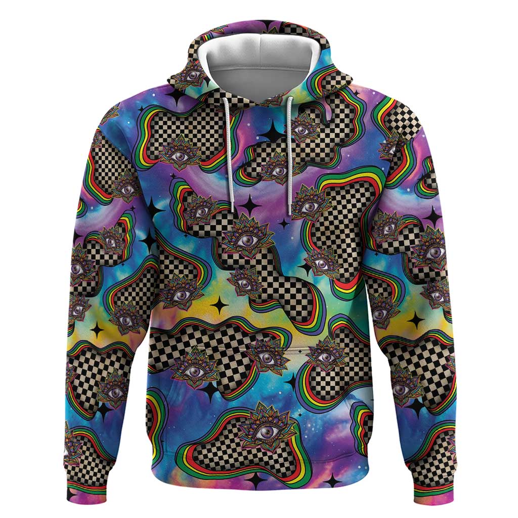 Hippie Zip Hoodie Psychedelic Third Eye Art - Wonder Print Shop