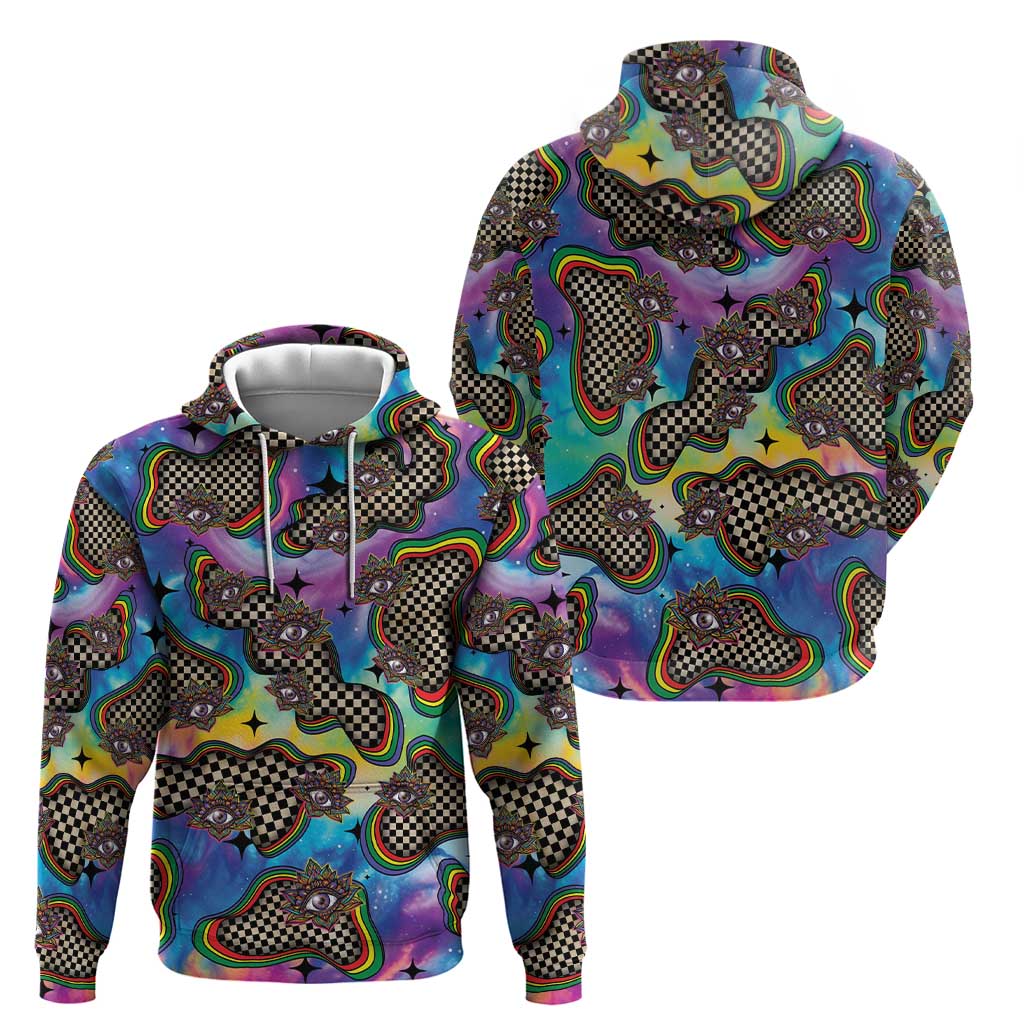 Hippie Zip Hoodie Psychedelic Third Eye Art - Wonder Print Shop