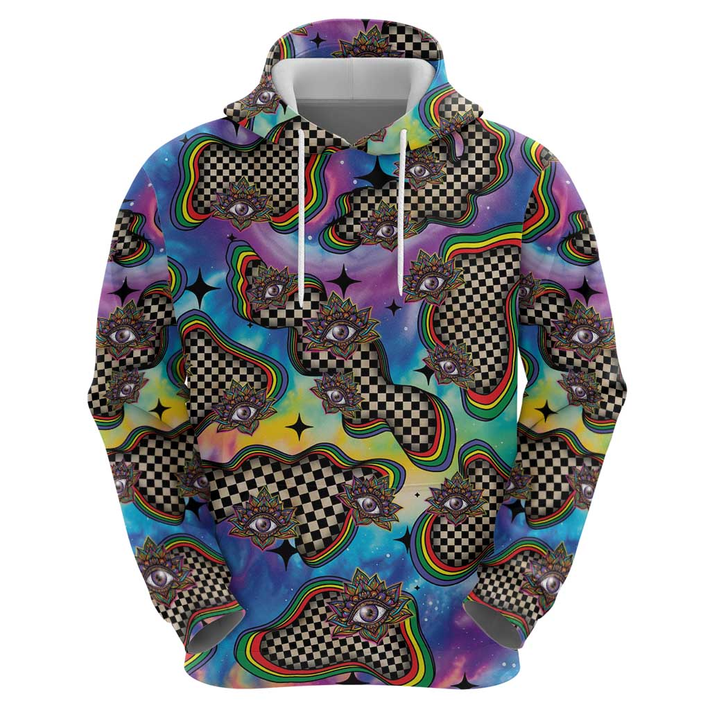 Hippie Zip Hoodie Psychedelic Third Eye Art - Wonder Print Shop