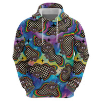 Hippie Zip Hoodie Psychedelic Third Eye Art - Wonder Print Shop