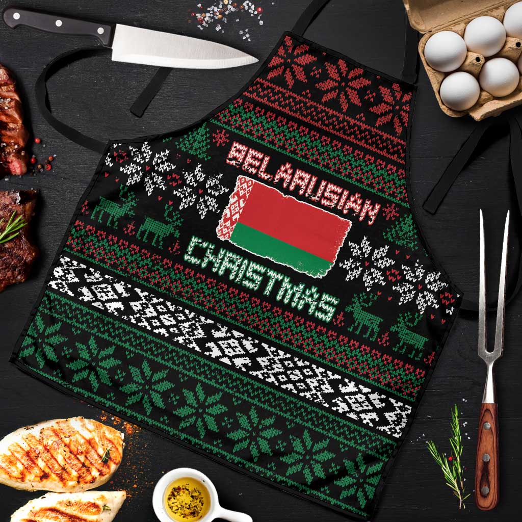 Belarus Christmas Apron Flag With Belarusian Patterns - Wonder Print Shop