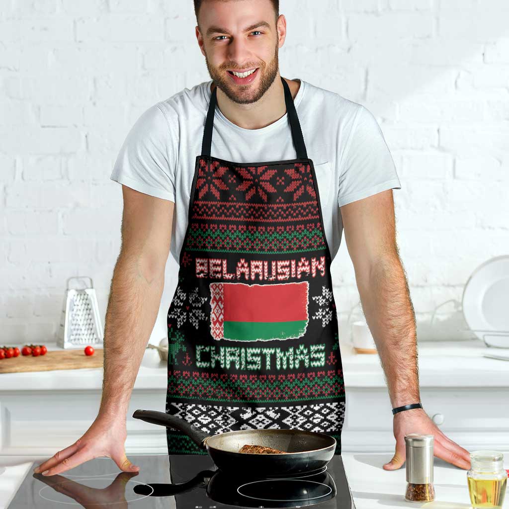 Belarus Christmas Apron Flag With Belarusian Patterns - Wonder Print Shop