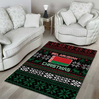 Belarus Christmas Area Rug Flag With Belarusian Patterns - Wonder Print Shop
