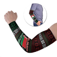Belarus Christmas Arm Sleeves Flag With Belarusian Patterns - Wonder Print Shop