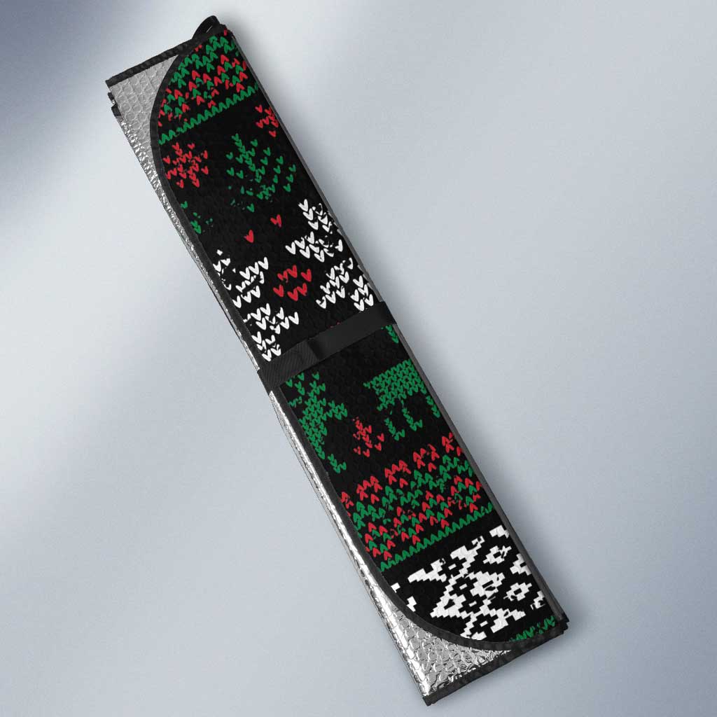 Belarus Christmas Auto Sun Shade Flag With Belarusian Patterns - Wonder Print Shop