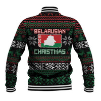 Belarus Christmas Baseball Jacket Flag With Belarusian Patterns - Wonder Print Shop