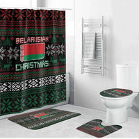 Belarus Christmas Bathroom Set Flag With Belarusian Patterns - Wonder Print Shop