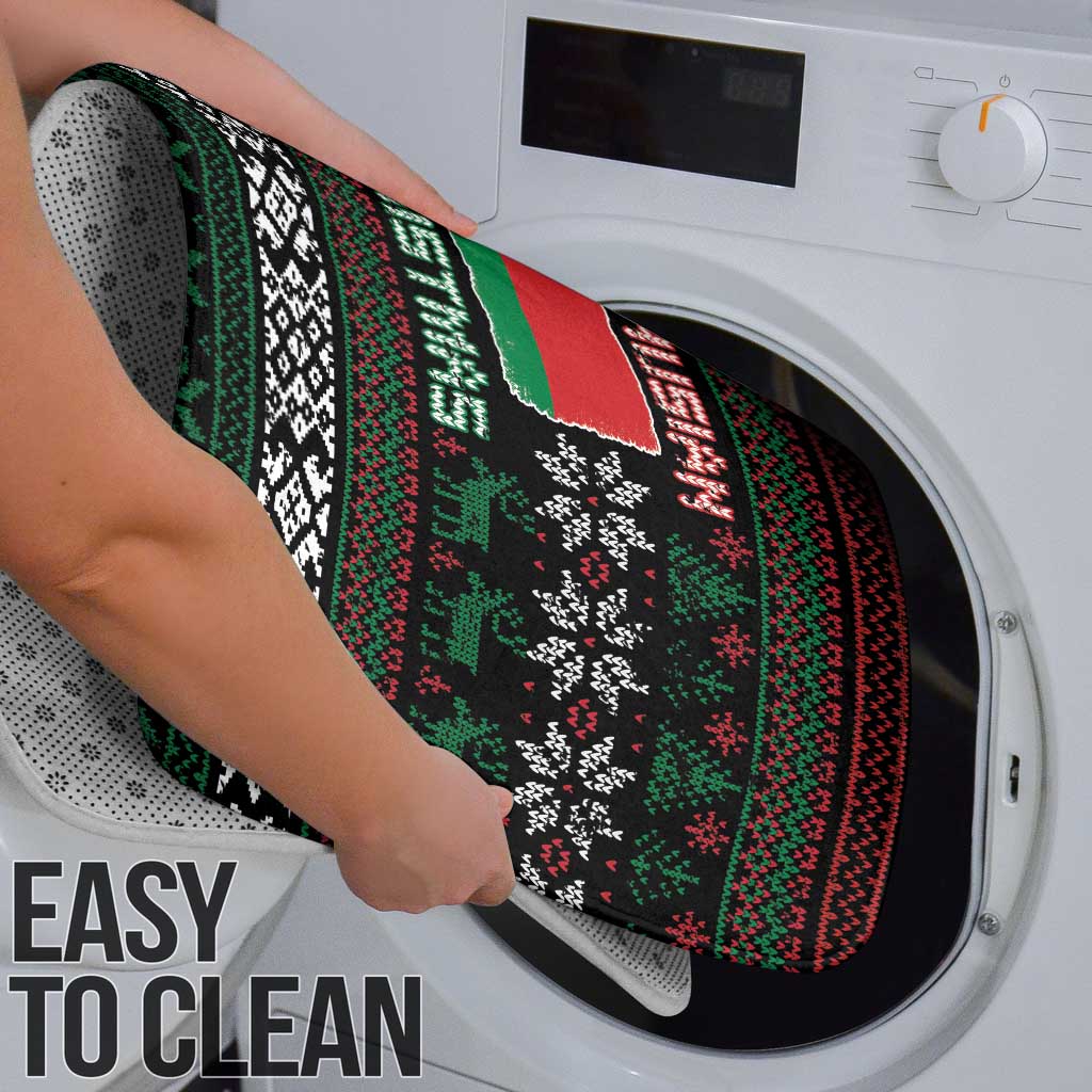 Belarus Christmas Bathroom Set Flag With Belarusian Patterns - Wonder Print Shop