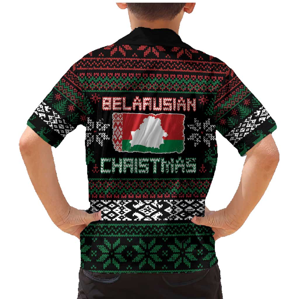 Belarus Christmas Family Matching Mermaid Dress and Hawaiian Shirt Flag With Belarusian Patterns - Wonder Print Shop