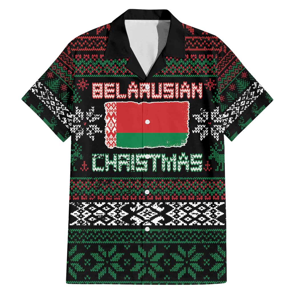 Belarus Christmas Family Matching Mermaid Dress and Hawaiian Shirt Flag With Belarusian Patterns - Wonder Print Shop
