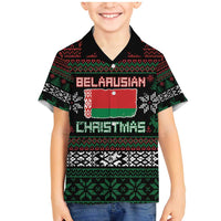 Belarus Christmas Family Matching Mermaid Dress and Hawaiian Shirt Flag With Belarusian Patterns - Wonder Print Shop