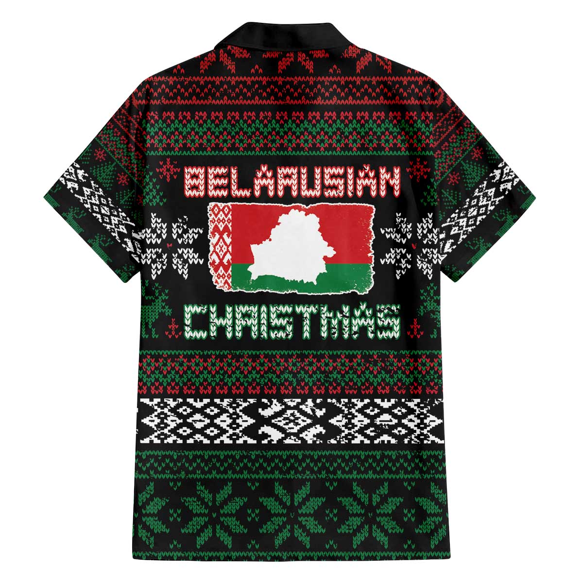 Belarus Christmas Family Matching Off The Shoulder Long Sleeve Dress and Hawaiian Shirt Flag With Belarusian Patterns - Wonder Print Shop