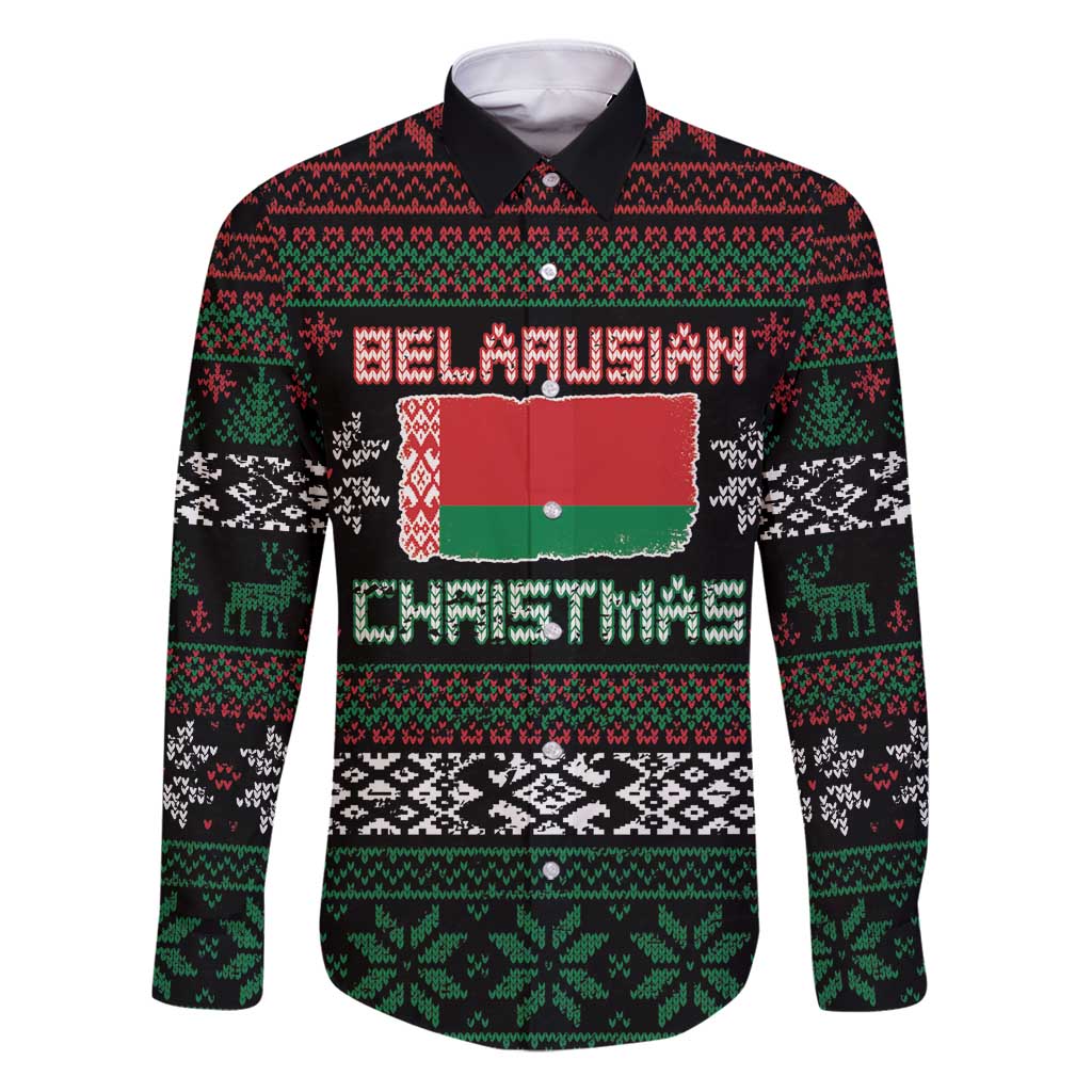 Belarus Christmas Family Matching Puletasi and Hawaiian Shirt Flag With Belarusian Patterns - Wonder Print Shop