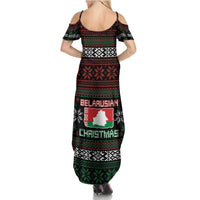 Belarus Christmas Family Matching Summer Maxi Dress and Hawaiian Shirt Flag With Belarusian Patterns - Wonder Print Shop