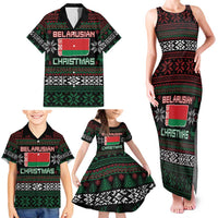 Belarus Christmas Family Matching Tank Maxi Dress and Hawaiian Shirt Flag With Belarusian Patterns - Wonder Print Shop