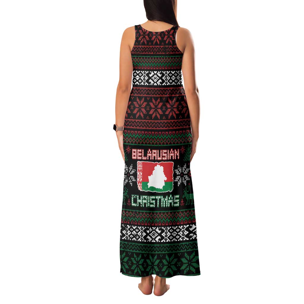 Belarus Christmas Family Matching Tank Maxi Dress and Hawaiian Shirt Flag With Belarusian Patterns - Wonder Print Shop