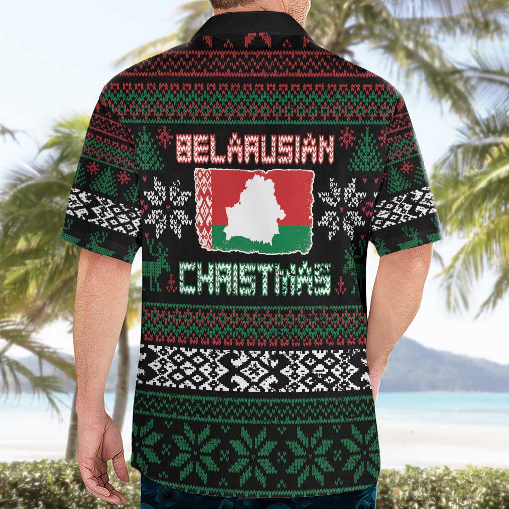 Belarus Christmas Hawaiian Shirt Flag With Belarusian Patterns - Wonder Print Shop