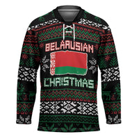 Belarus Christmas Hockey Jersey Flag With Belarusian Patterns - Wonder Print Shop