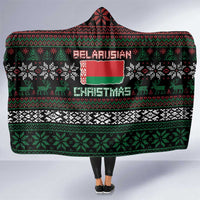 Belarus Christmas Hooded Blanket Flag With Belarusian Patterns - Wonder Print Shop