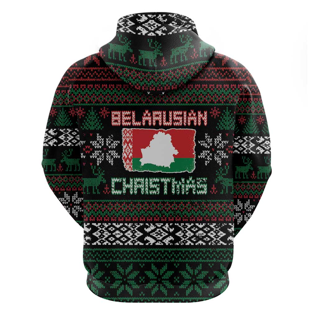 Belarus Christmas Hoodie Flag With Belarusian Patterns - Wonder Print Shop