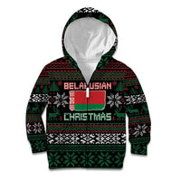 Belarus Christmas Kid Hoodie Flag With Belarusian Patterns - Wonder Print Shop