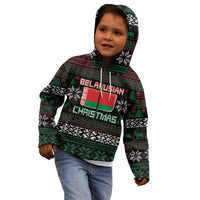 Belarus Christmas Kid Hoodie Flag With Belarusian Patterns - Wonder Print Shop