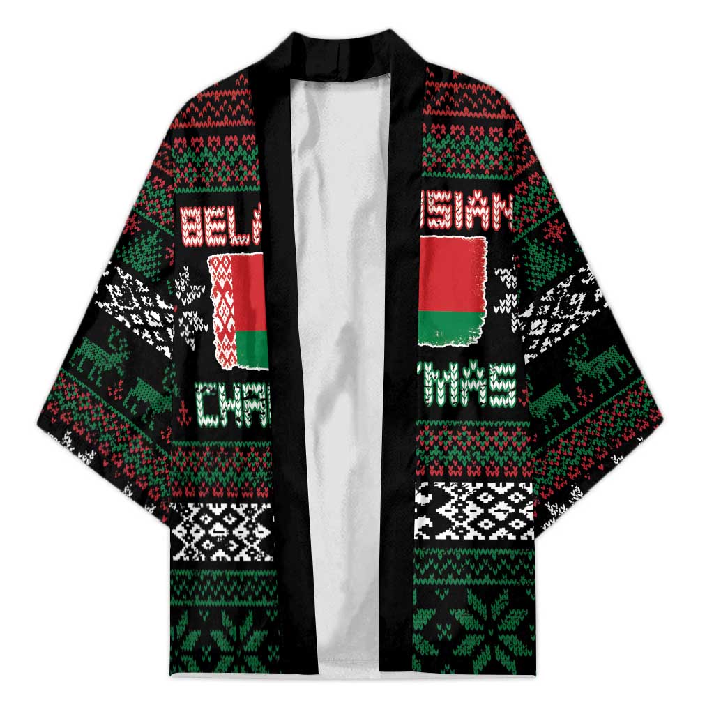 Belarus Christmas Kimono Flag With Belarusian Patterns - Wonder Print Shop