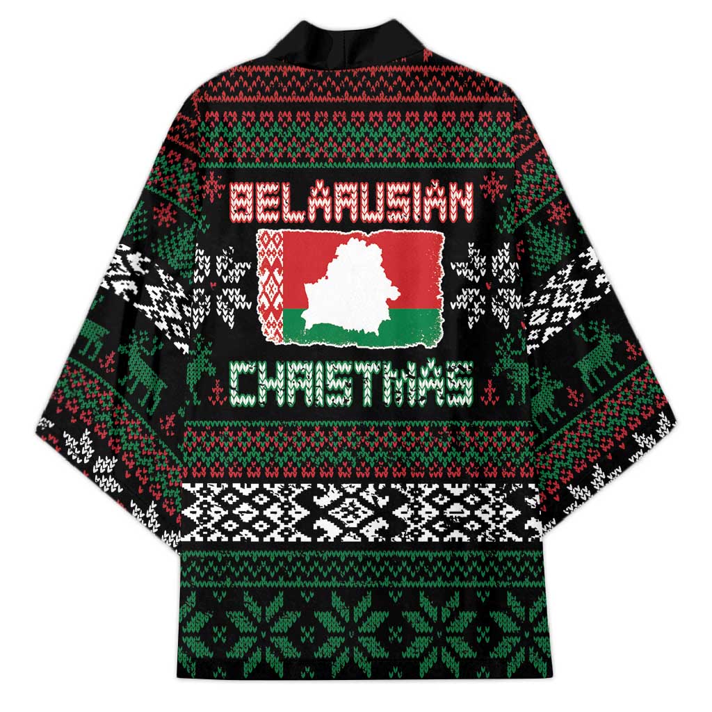 Belarus Christmas Kimono Flag With Belarusian Patterns - Wonder Print Shop