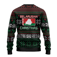 Belarus Christmas Ugly Christmas Sweater Flag With Belarusian Patterns - Wonder Print Shop