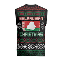 Belarus Christmas Knitted V-Neck Vest Flag With Belarusian Patterns - Wonder Print Shop