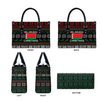 Belarus Christmas Leather Bag Flag With Belarusian Patterns - Wonder Print Shop
