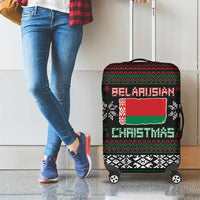 Belarus Christmas Luggage Cover Flag With Belarusian Patterns - Wonder Print Shop